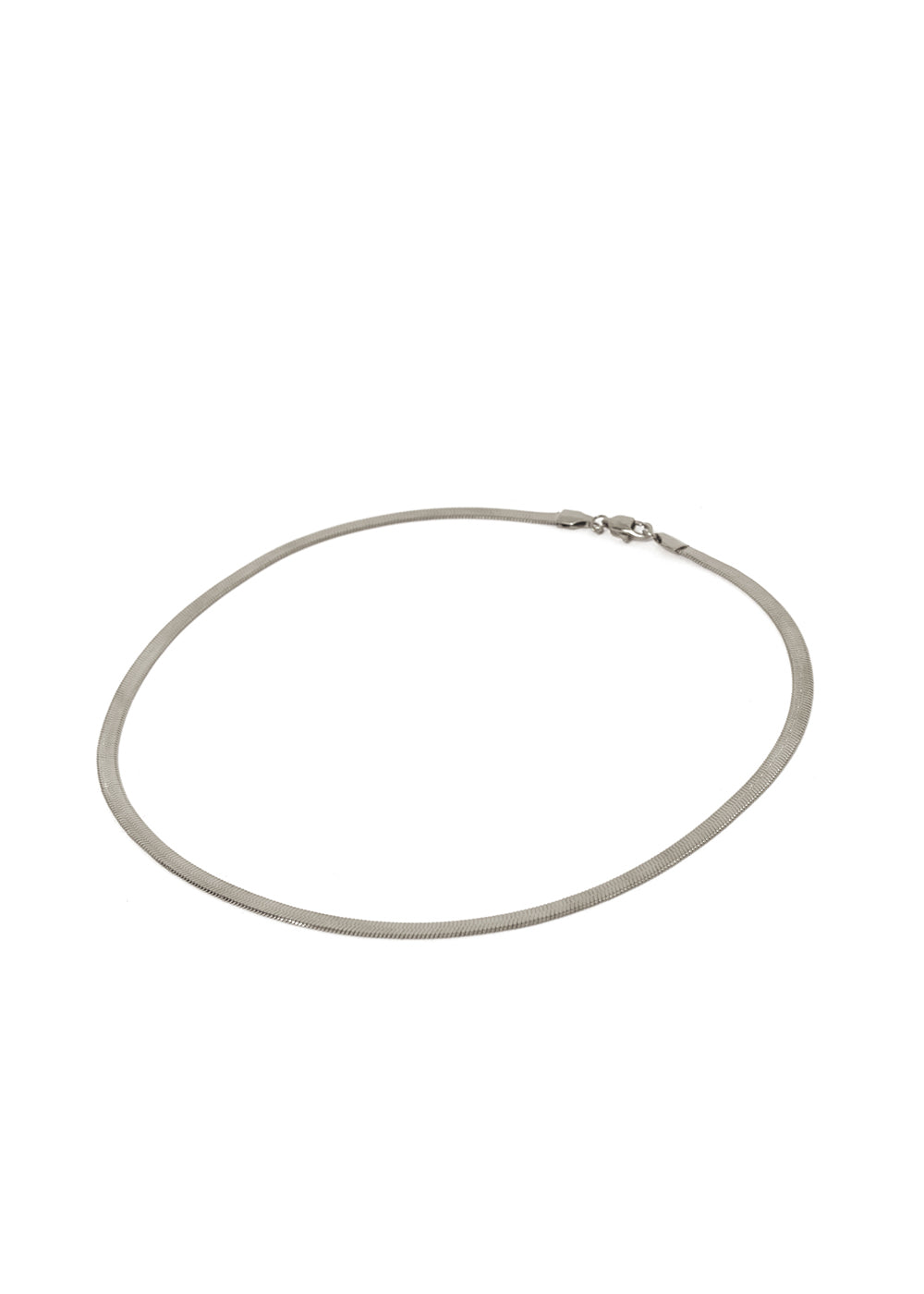 Nalí LINA LONG FLAT NECKLACE IN SILVER STAINLESS STEEL Shopping Online