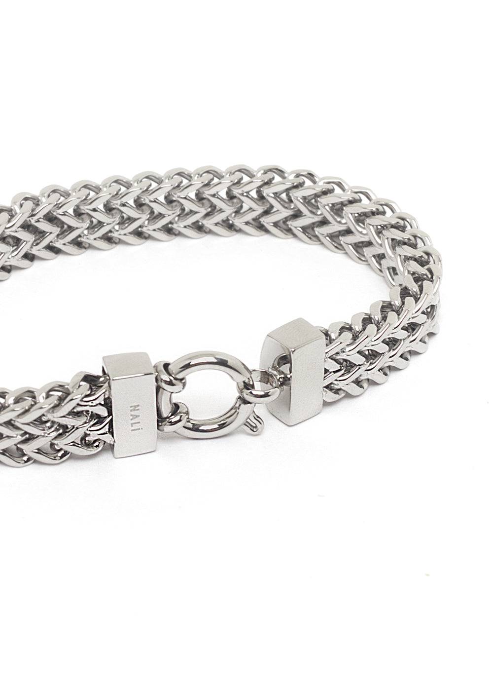 Nalí JULIETTE BRAIDED BRACELET IN SILVER STAINLESS STEEL Sconto