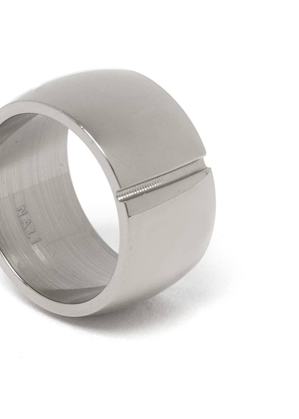 Nalí RAYA DOUBLE RIGID RING IN SILVER STAINLESS STEEL In Vendita