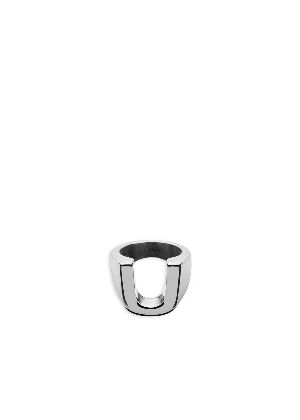 Nalí CHUNKY SILVER RING LETTER + LETTERS Saldi Di Fabbrica