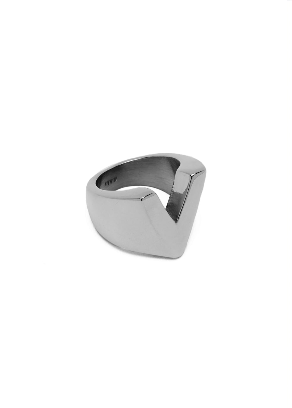 Nalí CHUNKY SILVER RING LETTER + LETTERS Saldi Di Fabbrica
