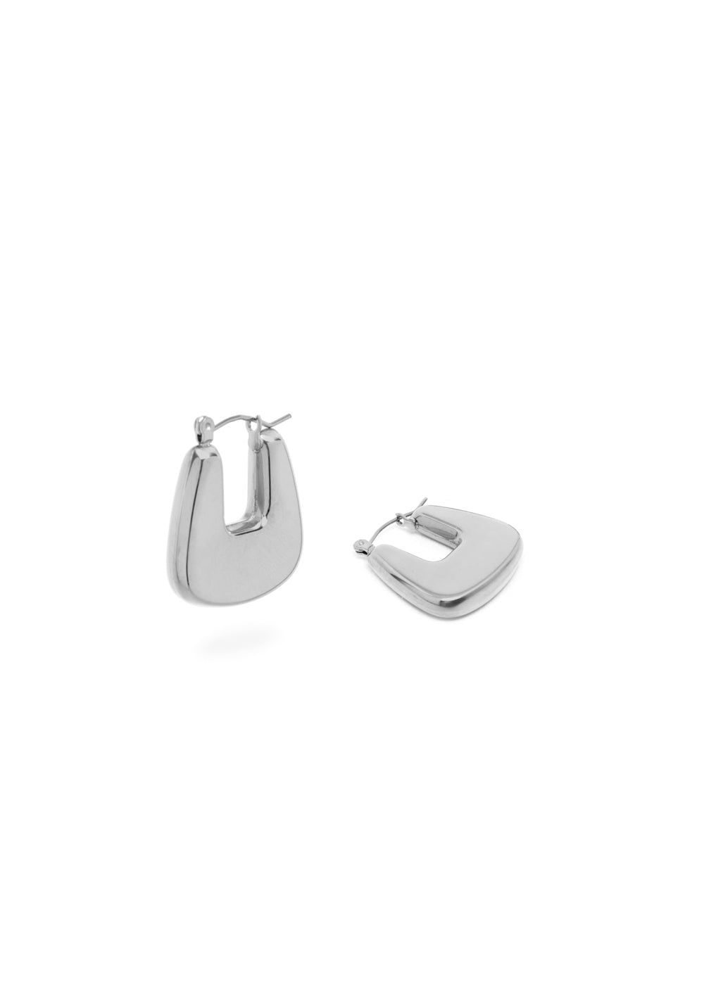 Nalí SQUARE ULA SILVER EARRINGS IN STAINLESS STEEL Hotsell