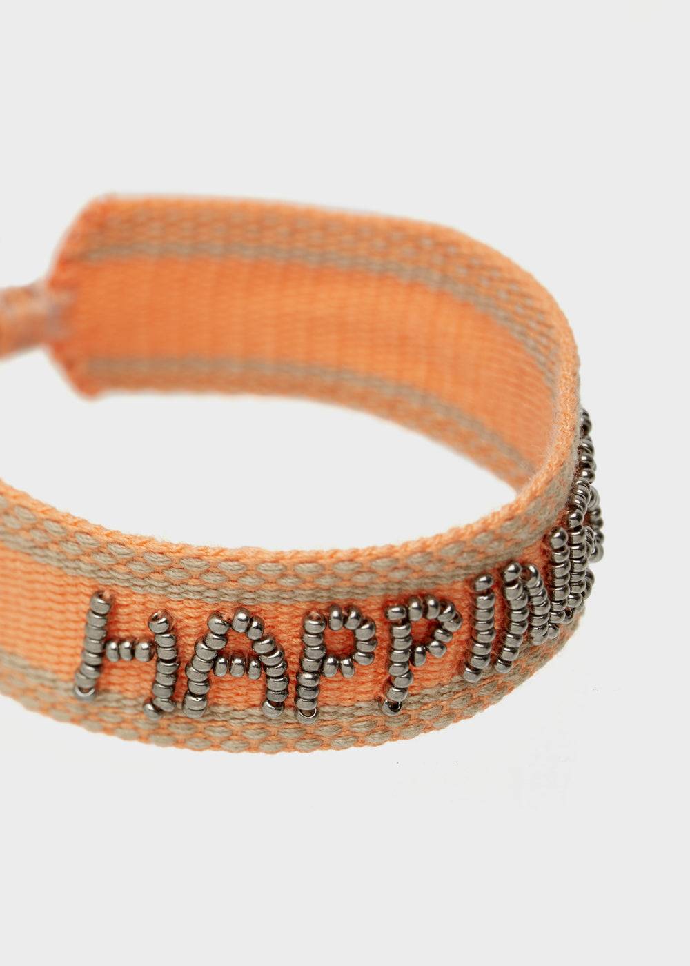 Nalí GIOIA FABRIC BRACELET WITH BEADS ORANGE Nuovo
