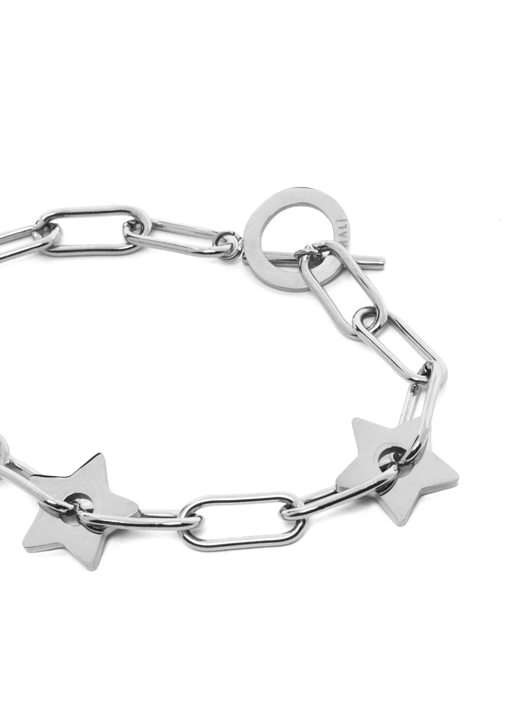 Nalí SILVI SILVER CHAIN STARS BRACELET STAIN. STEEL Qualità Garantita