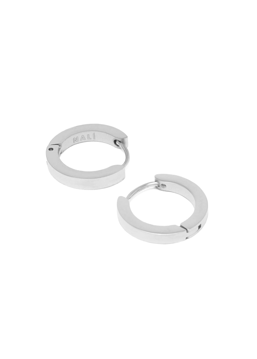 Nalí POLLY SILVER SMALL HOOP EARRINGS STAIN. STEEL Presa