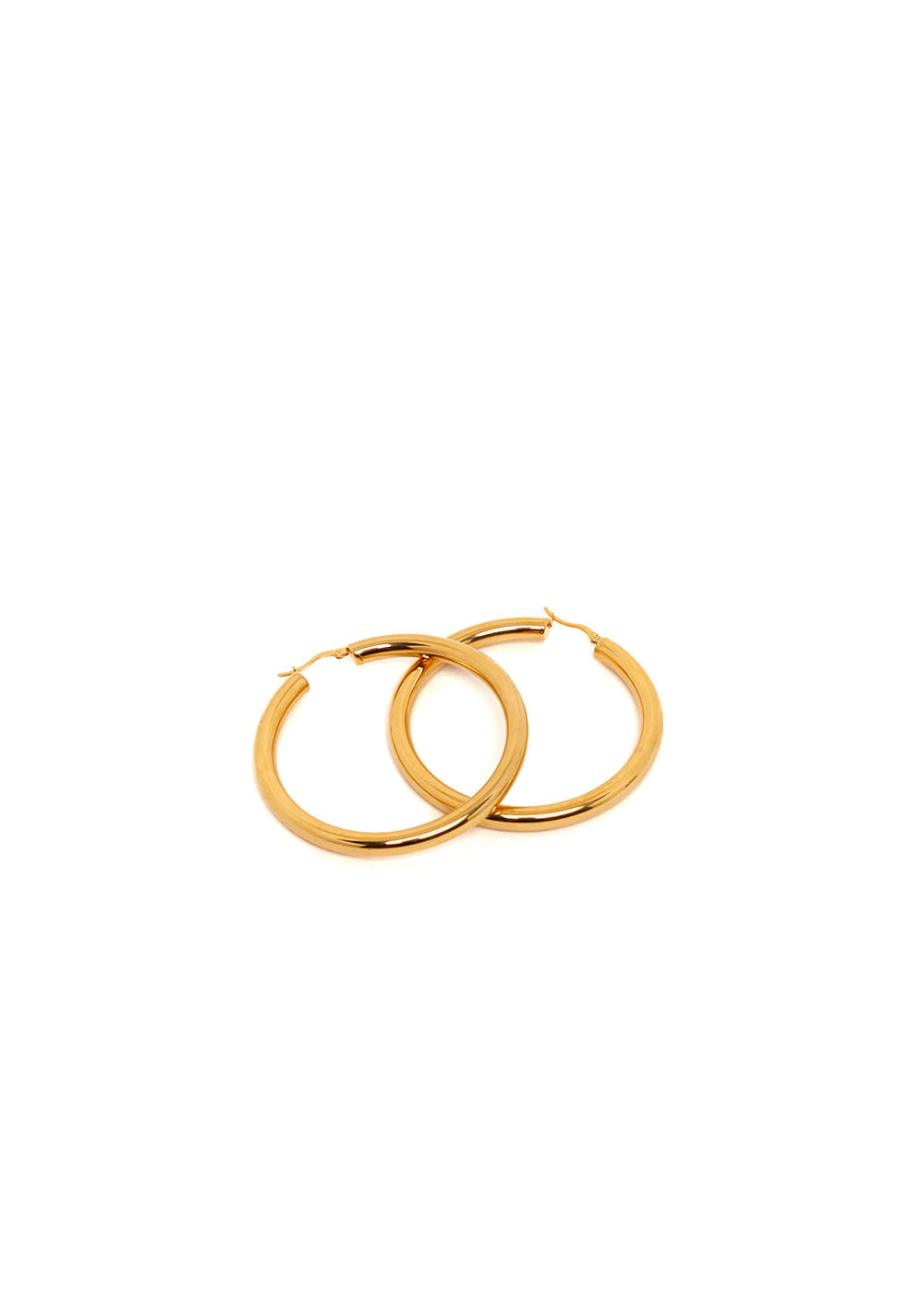 Nalí SOLLY LARGE HOOP EARRINGS IN GOLD STAINLESS STEEL Grandi sconti