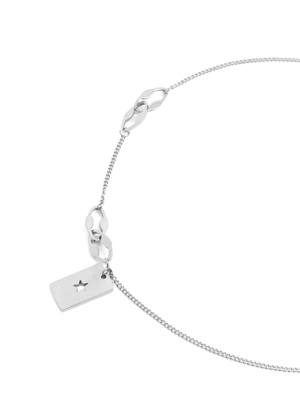 Nalí MEDAL STAINLESS STEEL NECKLACE WITH SILVER STAR Offerte stagionali