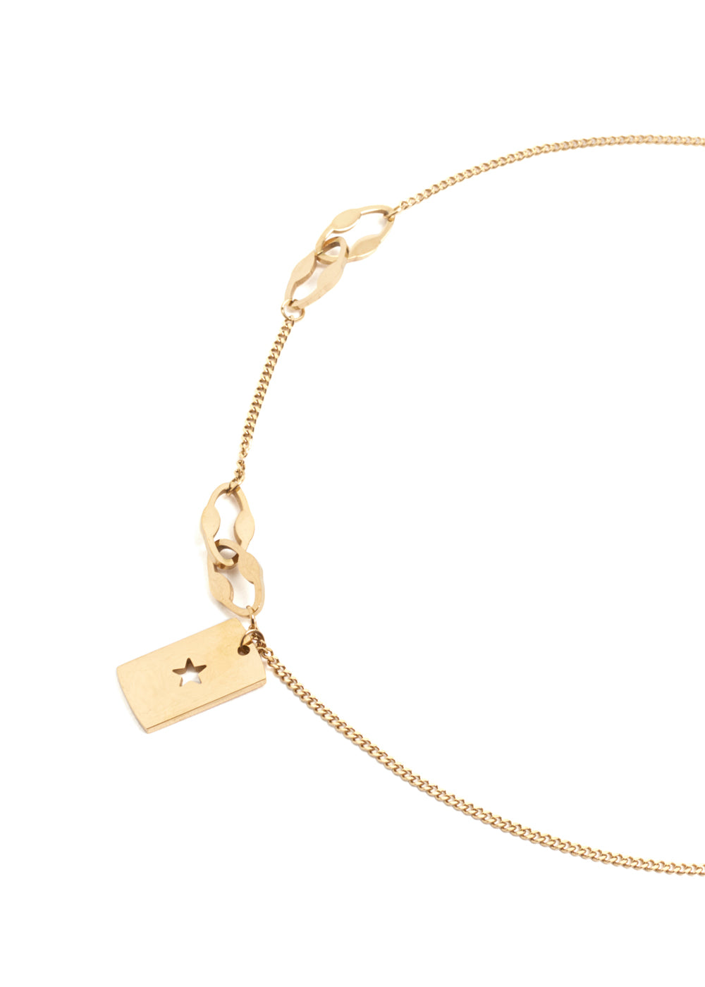 Nalí MEDAL STAINLESS STEEL NECKLACE WITH GOLD STAR Comprane uno, ottenene uno gratis