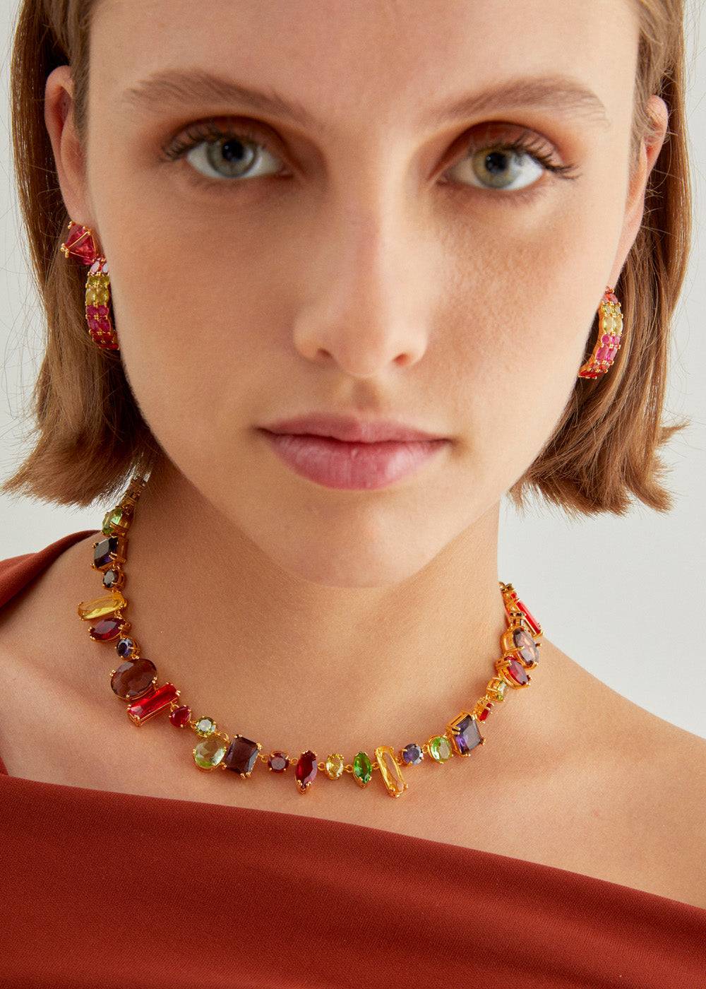 Nalí FRANCINE NECKLACE W/ STONES + COLORS Prezzo basso