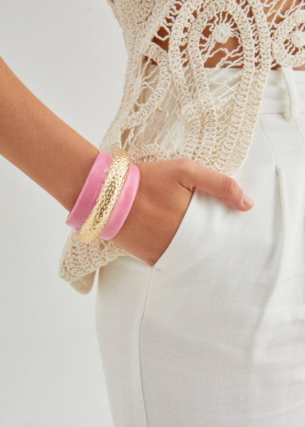 Nalí PIA ENAMEL BANGLE BRACELET + COLORS Rilascio limitato