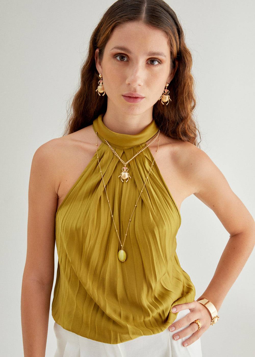 Nalí 14KT GOLD PLA. S. STEEL OPAL NECKLACE + COLORS Fino al 50% di sconto