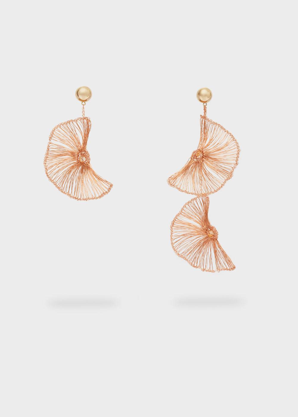 Nalí FLOWER EARRINGS IN COPPER WIRE + COLORS Fino al 60% di sconto