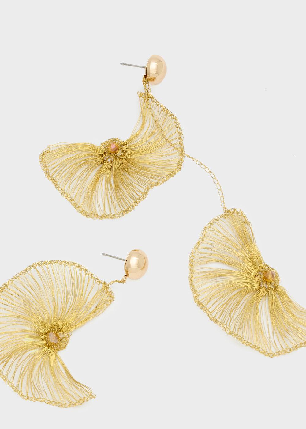 Nalí LEAF EARRINGS IN COPPER WIRE + COLORS Fino al 65% di sconto
