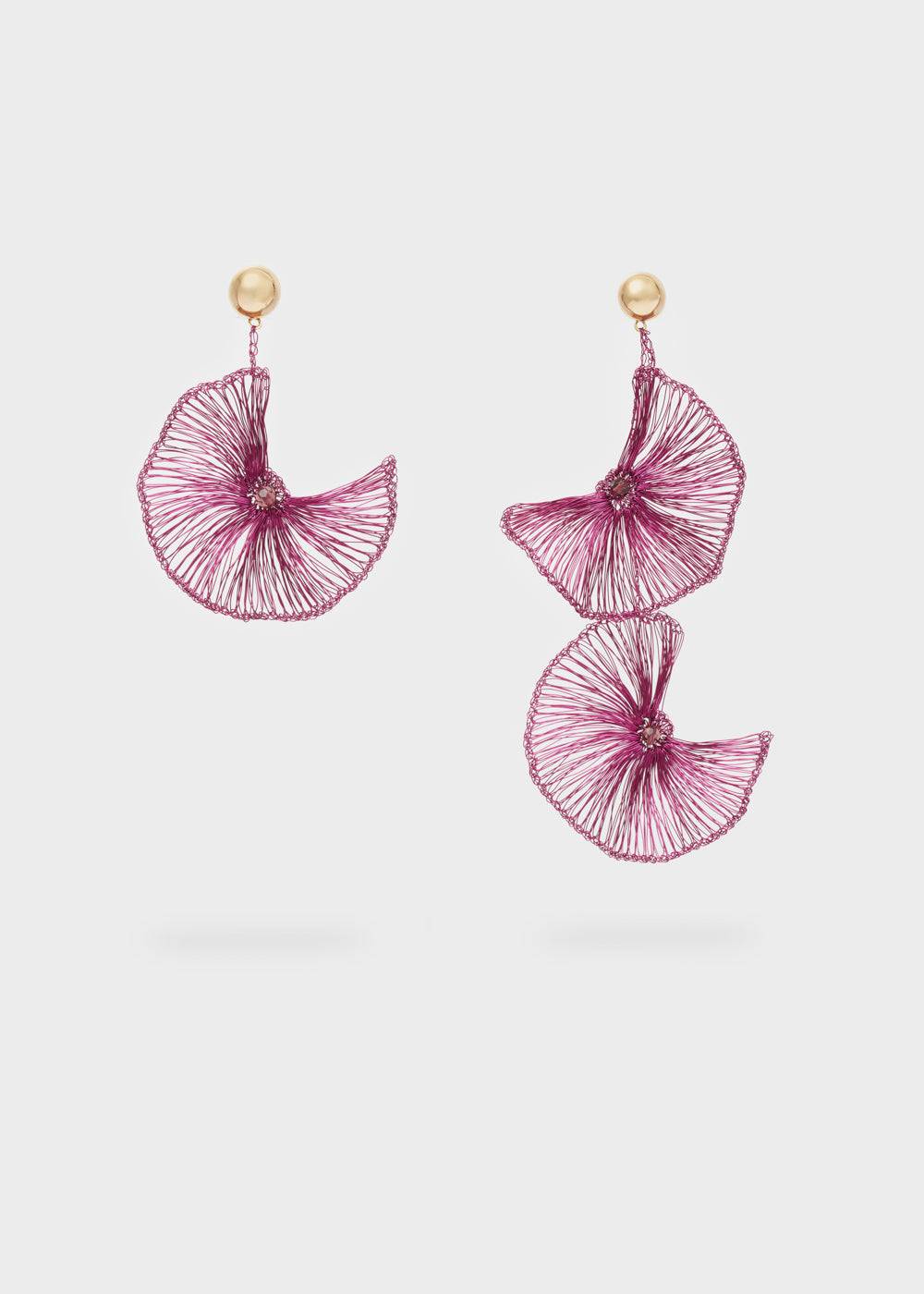 Nalí LEAF EARRINGS IN COPPER WIRE + COLORS Fino al 65% di sconto