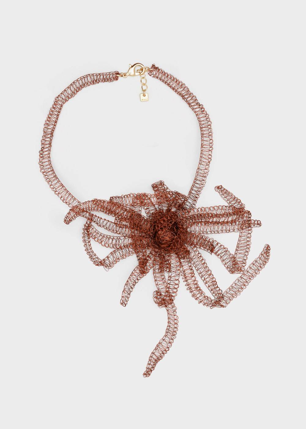 Nalí FLOWER NECKLACE IN COPPER WIRE + COLORS Only for today