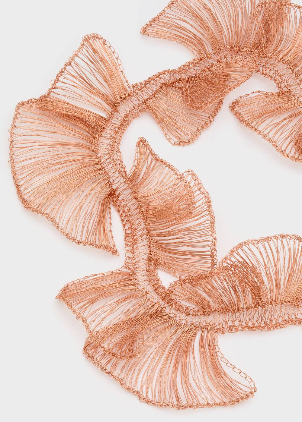 Nalí LEAF NECKLACE IN COPPER WIRE + COLORS Offerta speciale della fabbrica