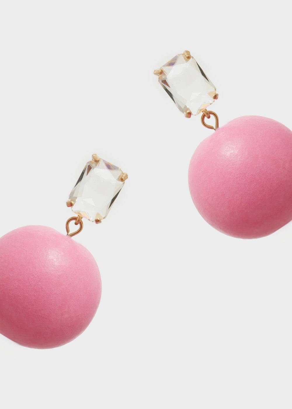 Nalí ITHACA EARRINGS W/ WOOD PEARL + COLORS Sostegno trimestrale
