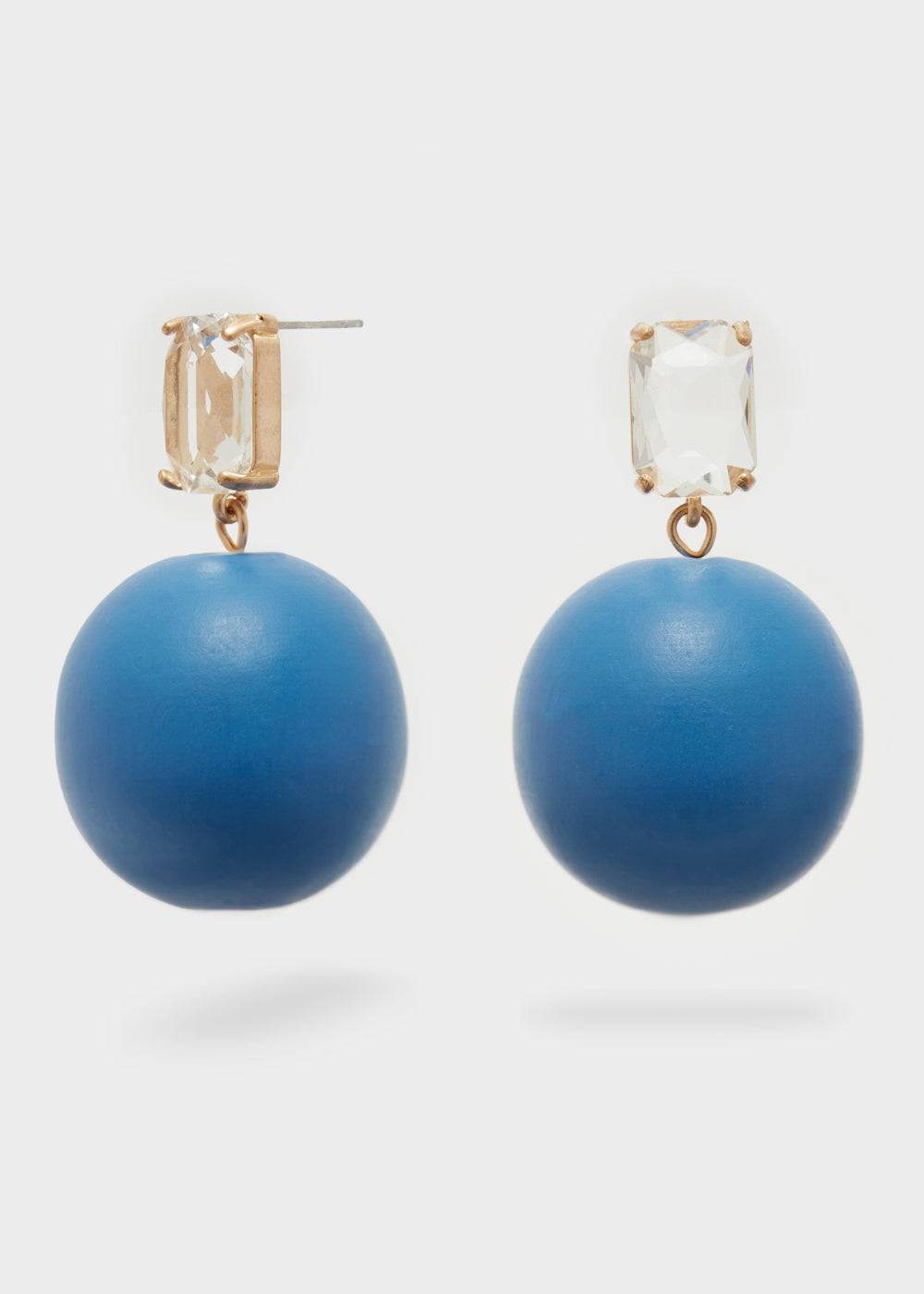 Nalí ITHACA EARRINGS W/ WOOD PEARL + COLORS Sostegno trimestrale