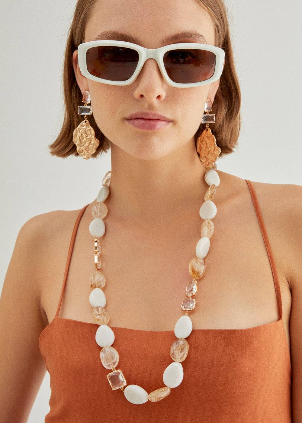 Nalí VENICE LONG NECKLACE IN RESIN + COLORS Super sconto