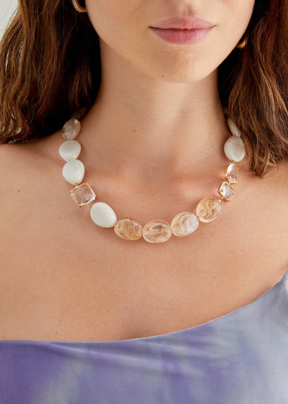 Nalí VENICE NECKLACE IN RESIN + COLORS Enormi sconti