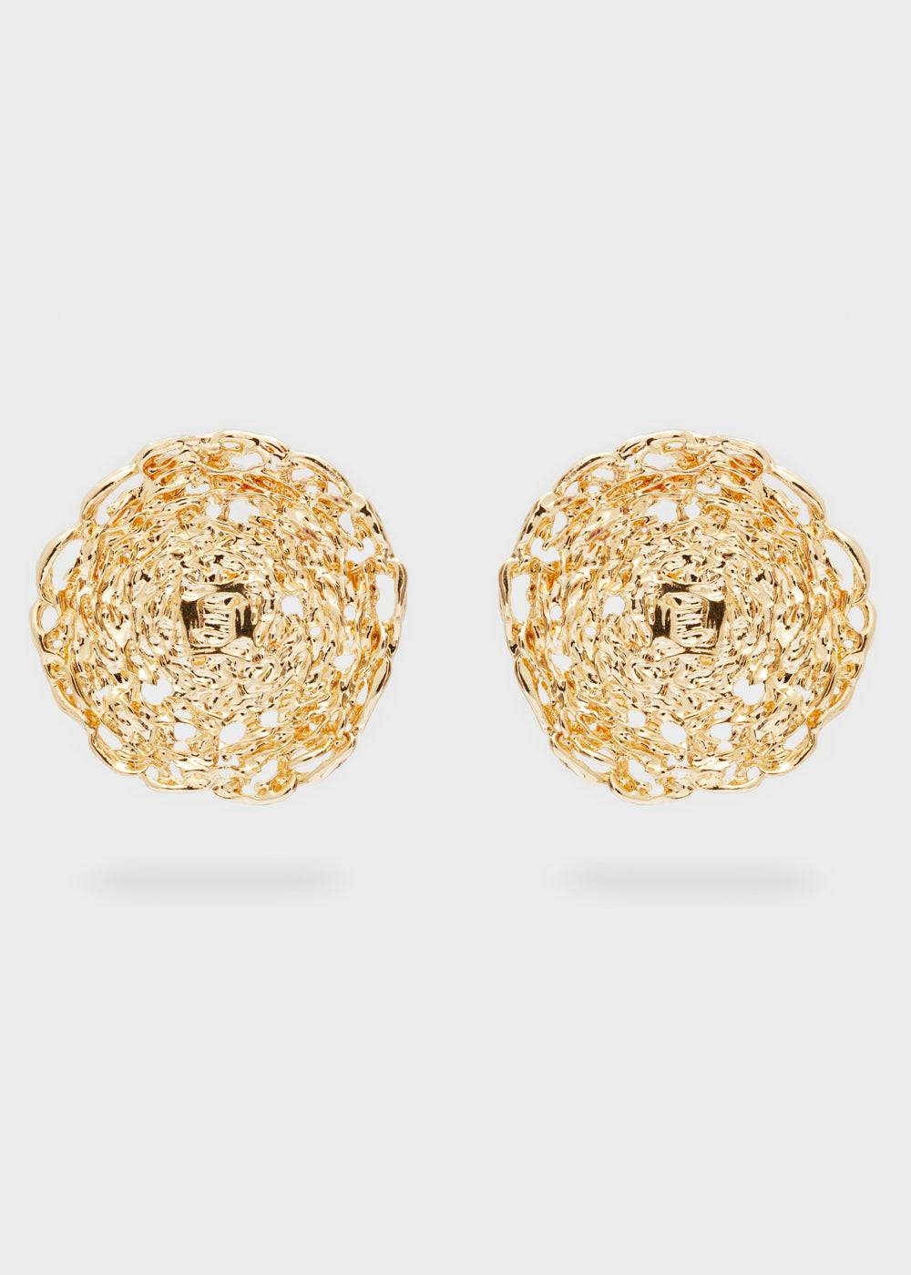 Nalí OVERSIZE LOBE ROUND EARRINGS IN GOLD Limitato a 3 giorni