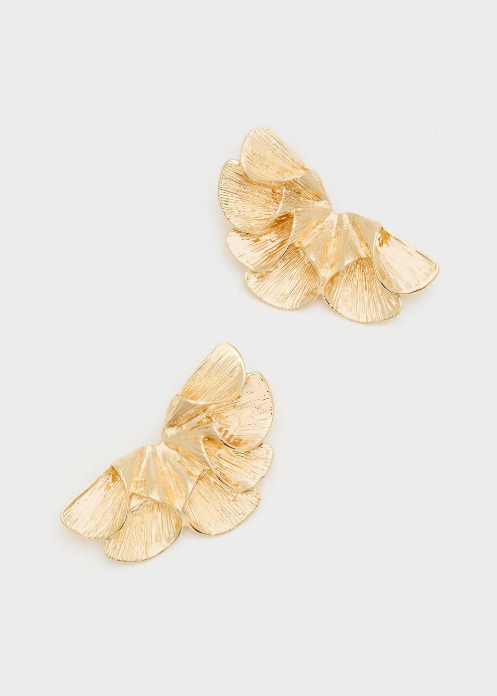 Nalí LOBE OVER. EARRINGS GOLD PLISSE Black Friday Prezzi