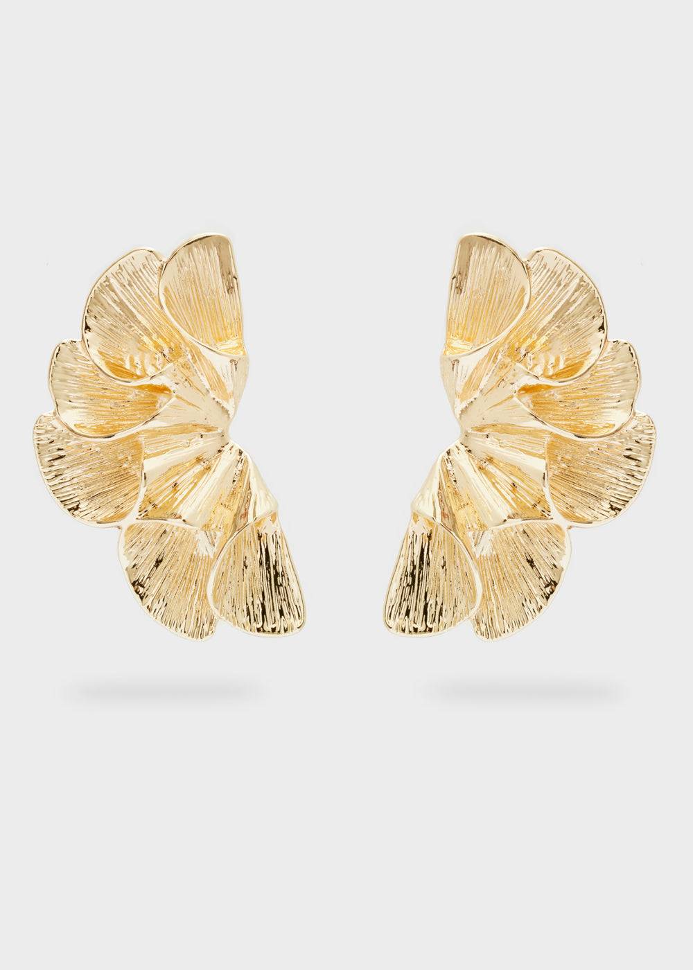 Nalí LOBE OVER. EARRINGS GOLD PLISSE Black Friday Prezzi