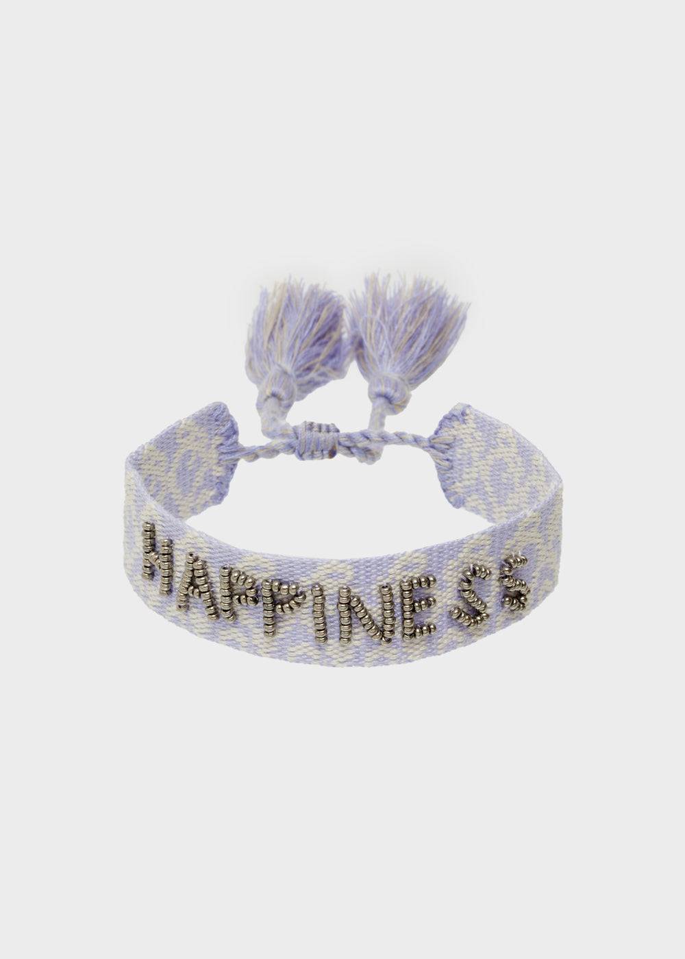 Nalí GIOIA FABRIC BRACELET WITH BEADS LILAC Italia