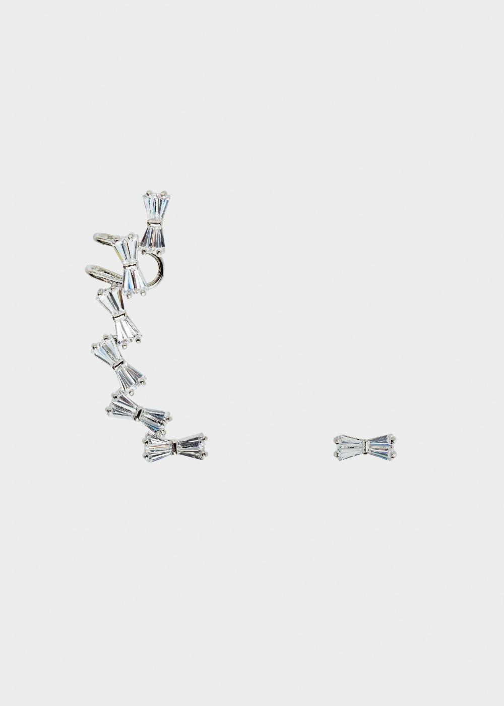 Nalí FRAN EARCUFF SET IN SILVER W/ ZIRCONS Nuovo