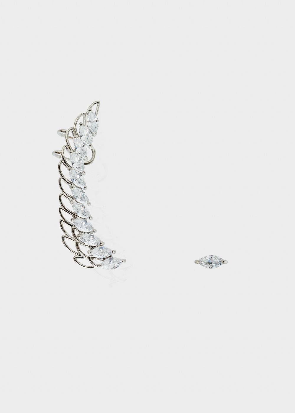 Nalí TESS EARCUFF SET IN SILVER W/ ZIRCONS Qualità