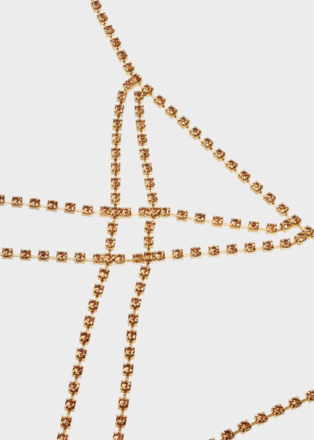 Nalí BODYCHAIN IN GOLD WITH CRYSTALS Pezzi Unici