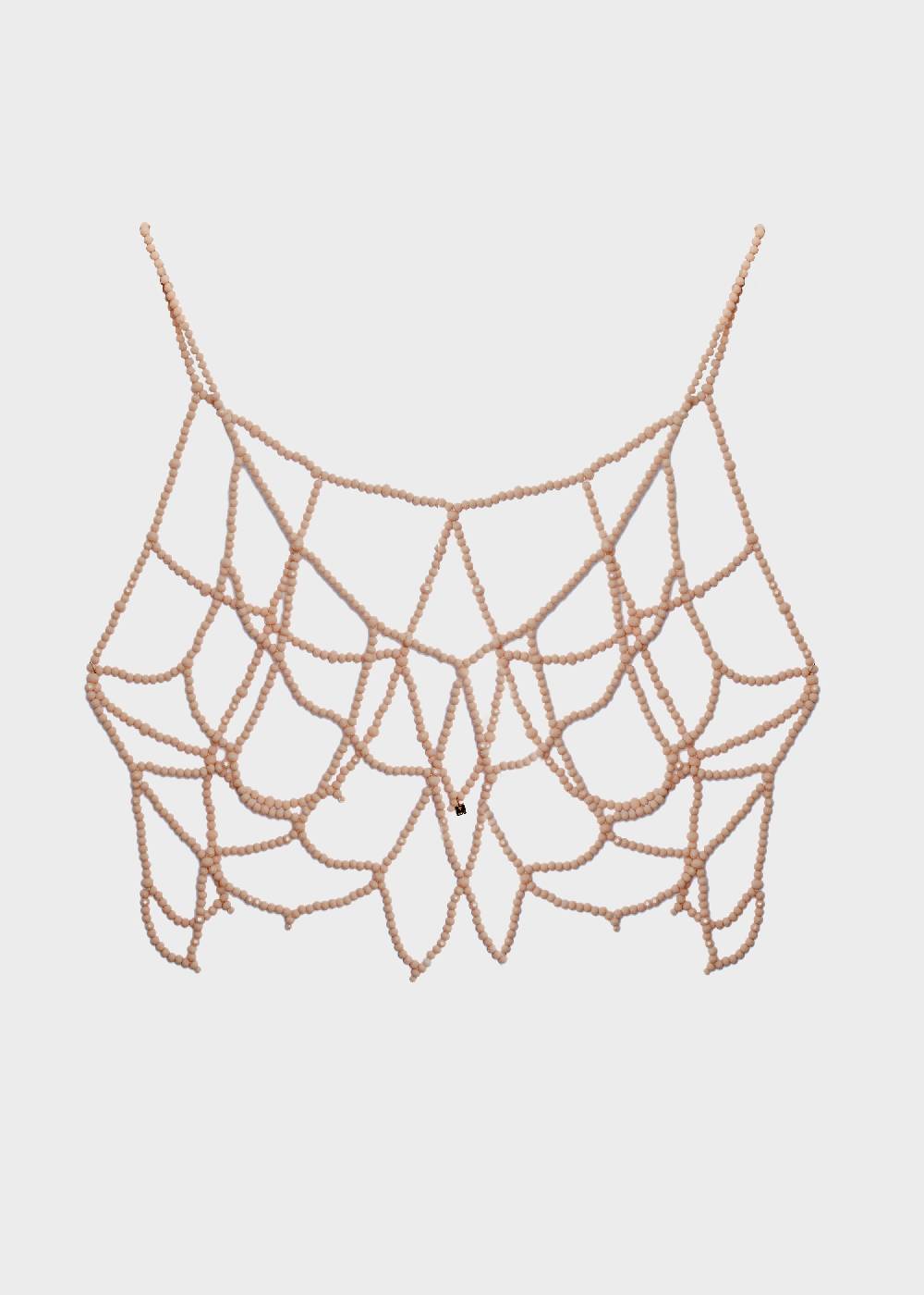 Nalí SISSI BODYCHAIN WITH PINK BEADS Soddisfazione Garantita