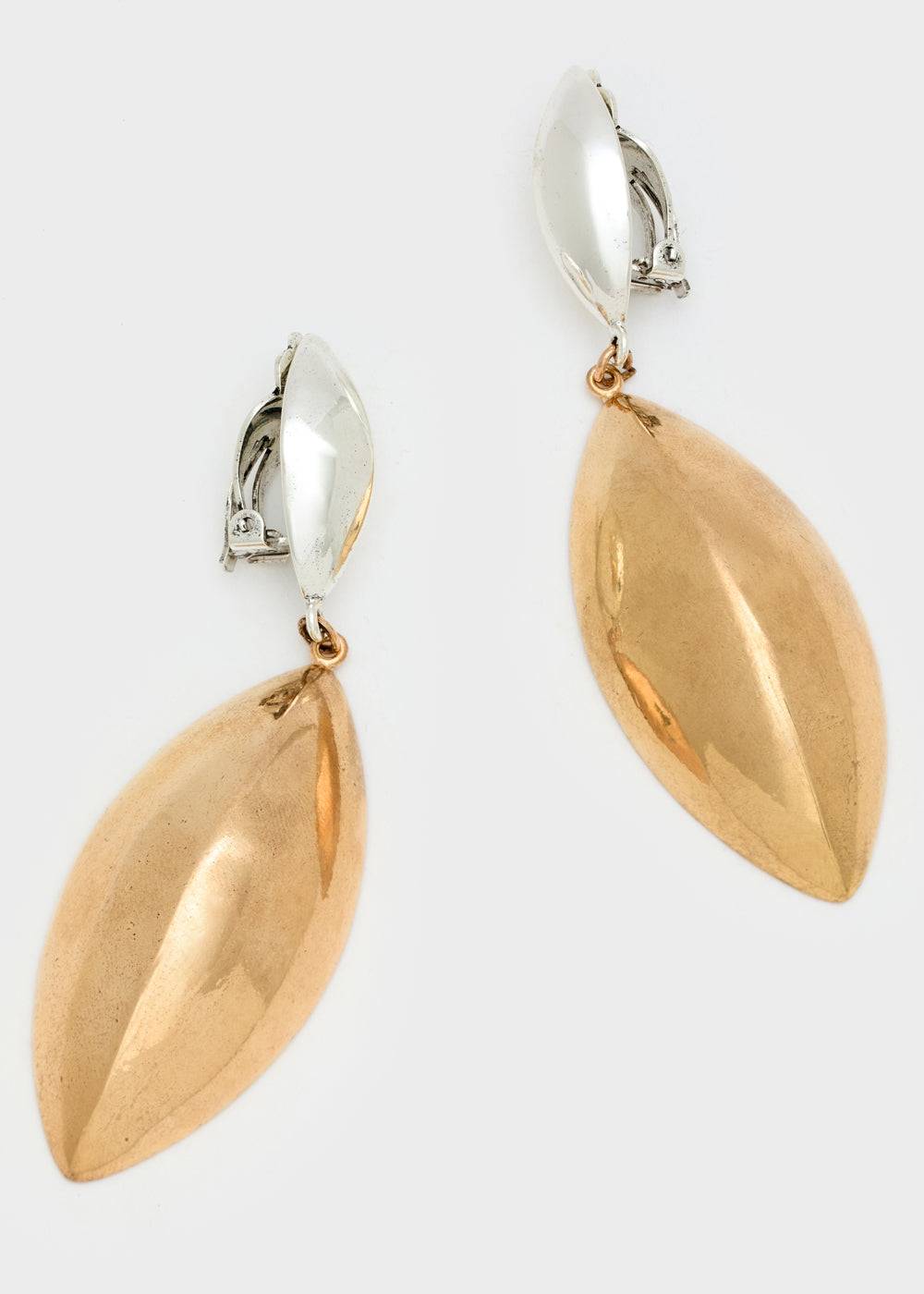 Nalí DUNE PENDANT EARRINGS IN SILVER+GOLD Qualità Garantita