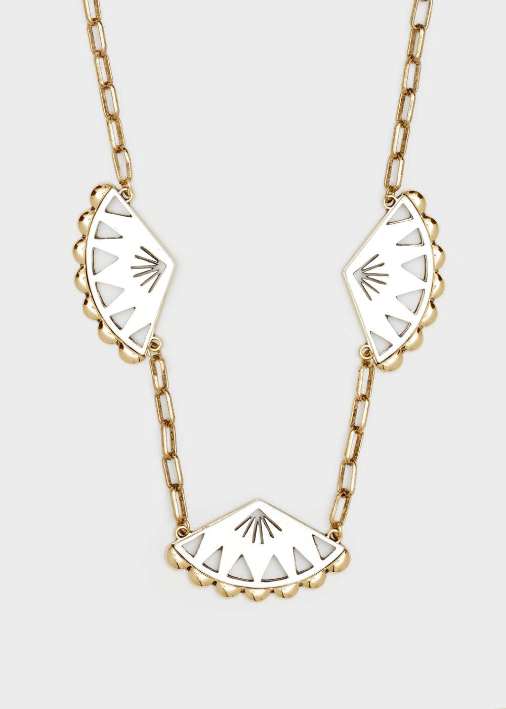 Nalí FAN CHAIN NECKLACE SILVER+GOLD Convenienza