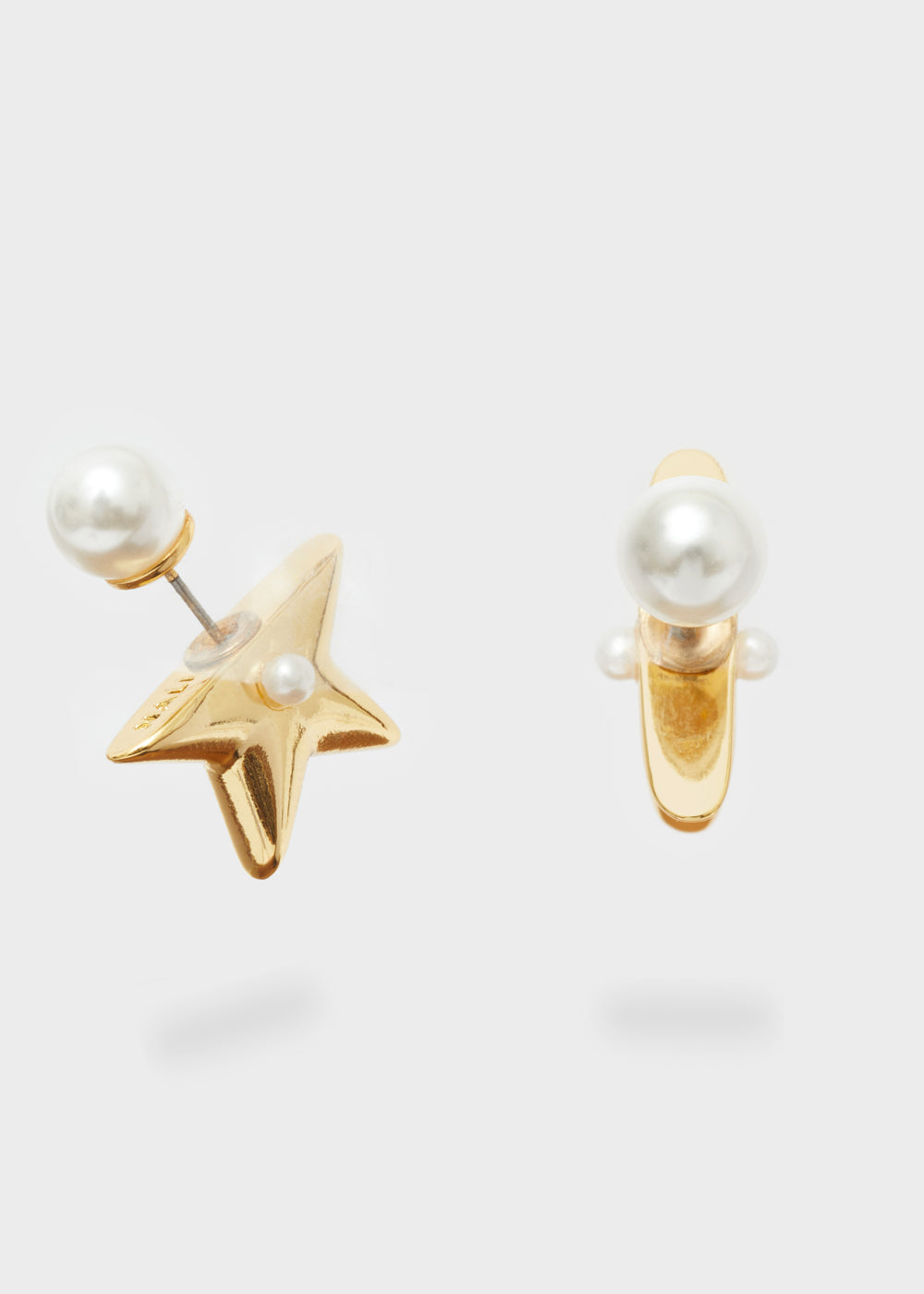 Nalí STAR GOLD EARRINGS W/ WHITE PEARL Nuova
