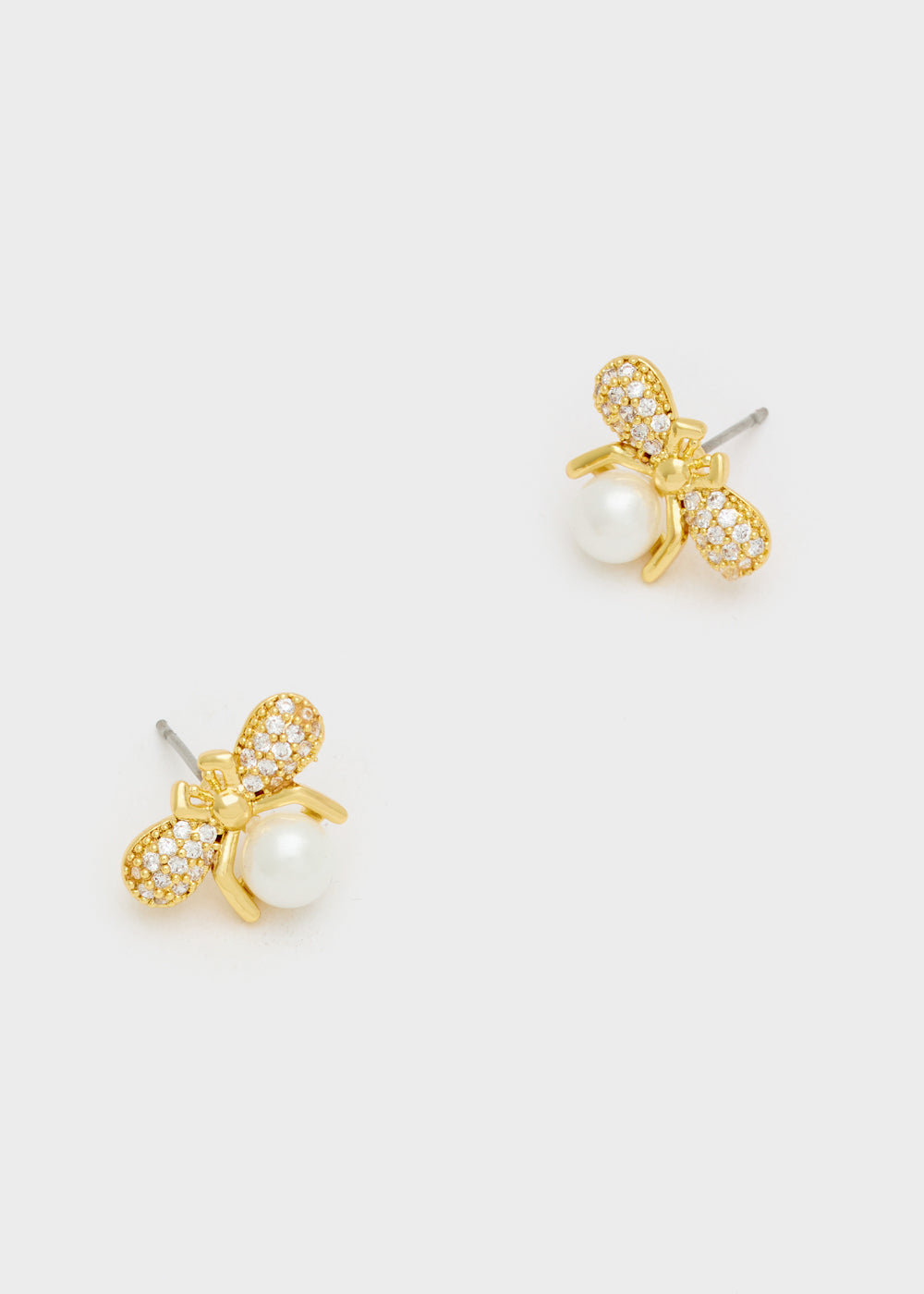 Nalí BEE EARRINGS W/ ZIRCONS AND PEARL Spedizione gratuita
