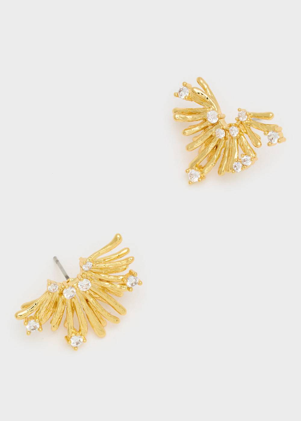 Nalí MIMI LOBE EARRINGS W/ CLEAR ZIRCONS Grande vendita