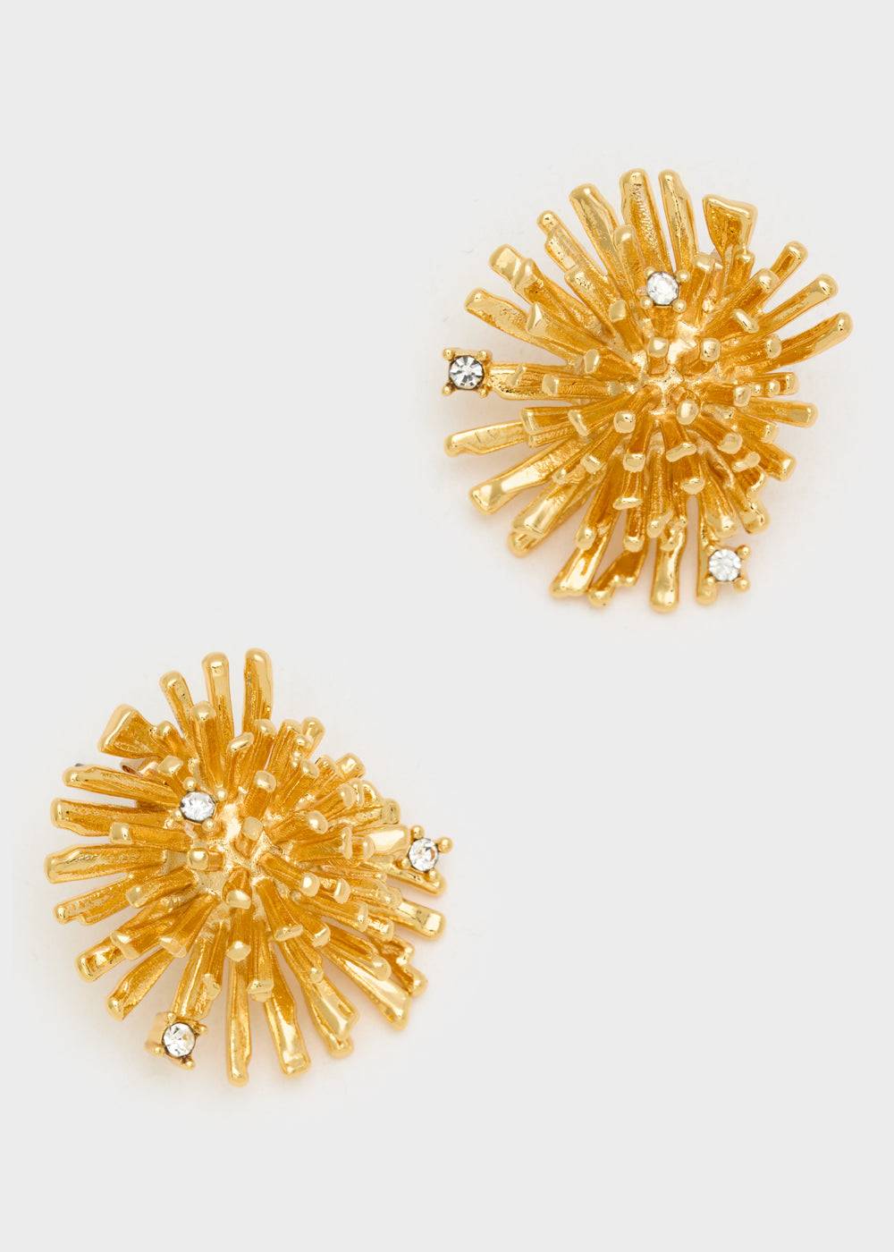 Nalí GINA LOBE EARRINGS IN GOLD WITH STONES Flash Sale