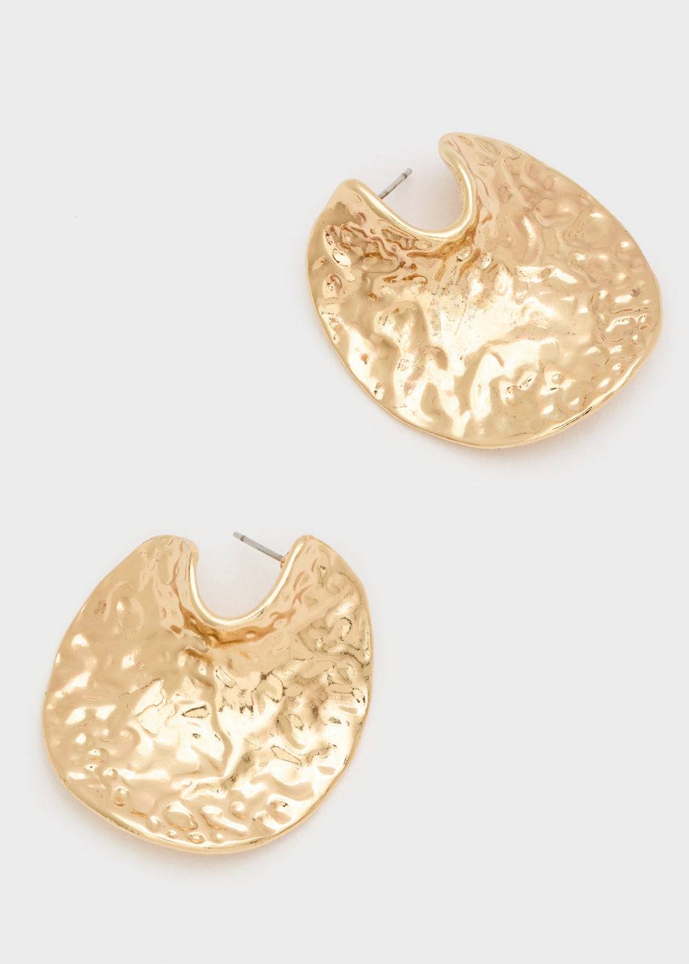 Nalí EARRINGS IN GOLD W/ TEXTURED SURFACE Vendite stagionali