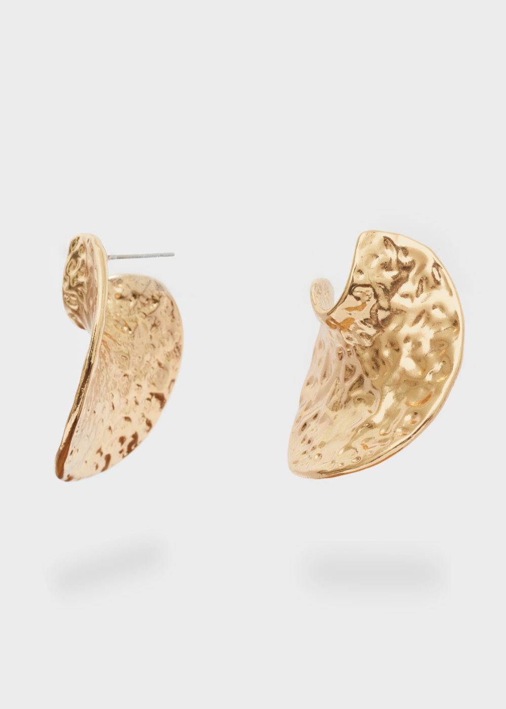 Nalí EARRINGS IN GOLD W/ TEXTURED SURFACE Vendite stagionali