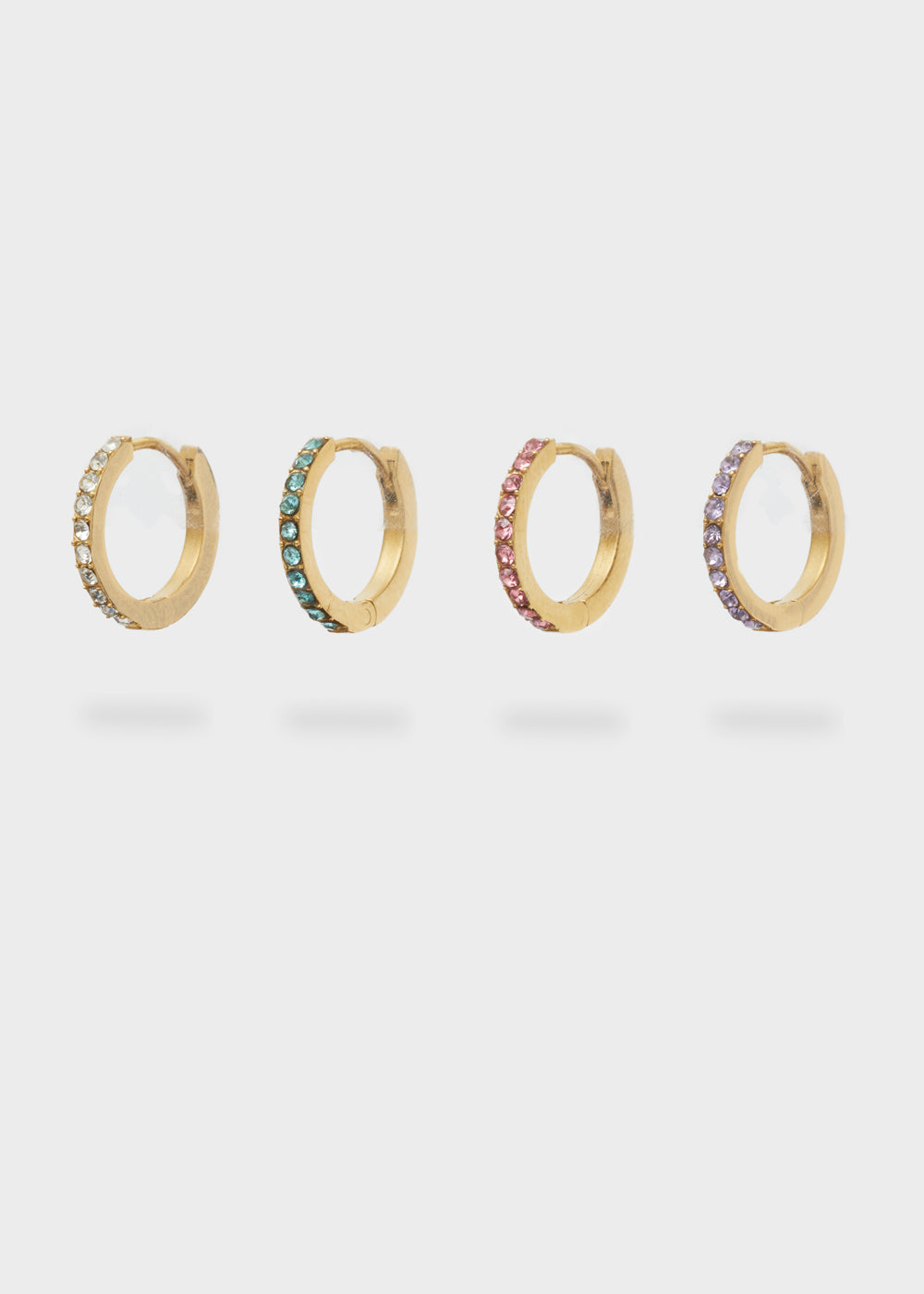 Nalí SMALL HOOPS SET W/ MULTICOLOR STONES Cyber Monday
