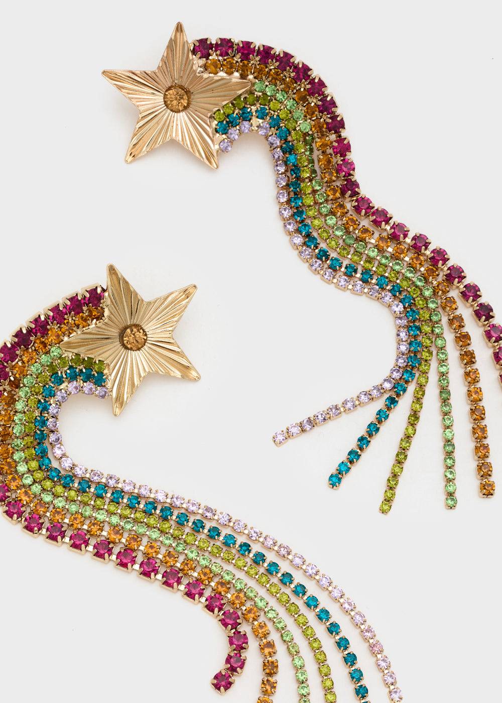 Nalí CASCADE EARRINGS W/ MULTICOLOR STAR Offerta migliore