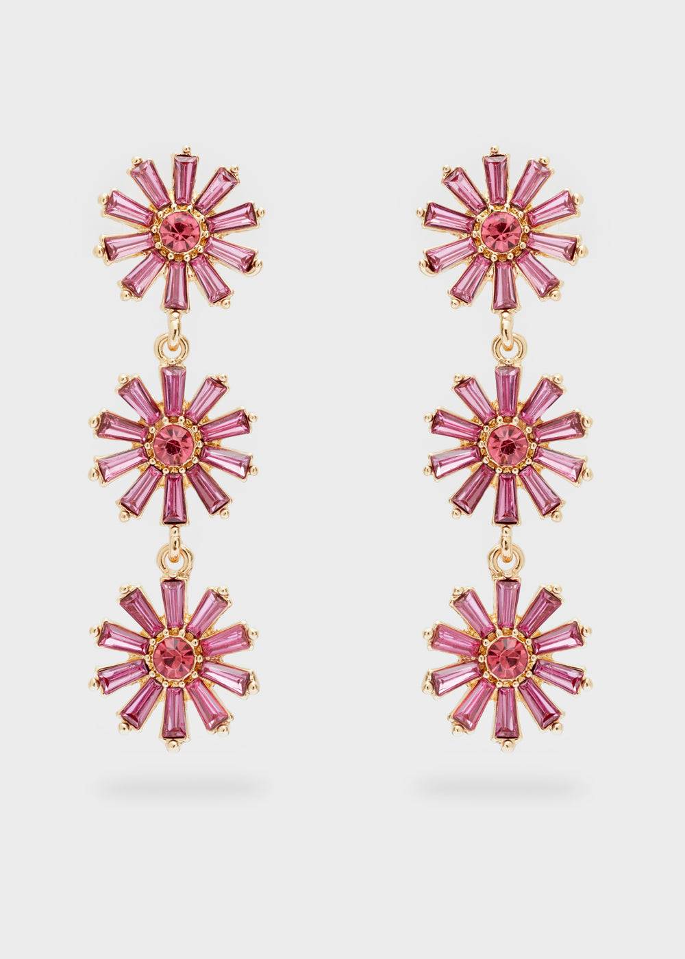 Nalí LONG EARRINGS W/ FUCHSIA FLOWERS+STONES Offerte esclusive