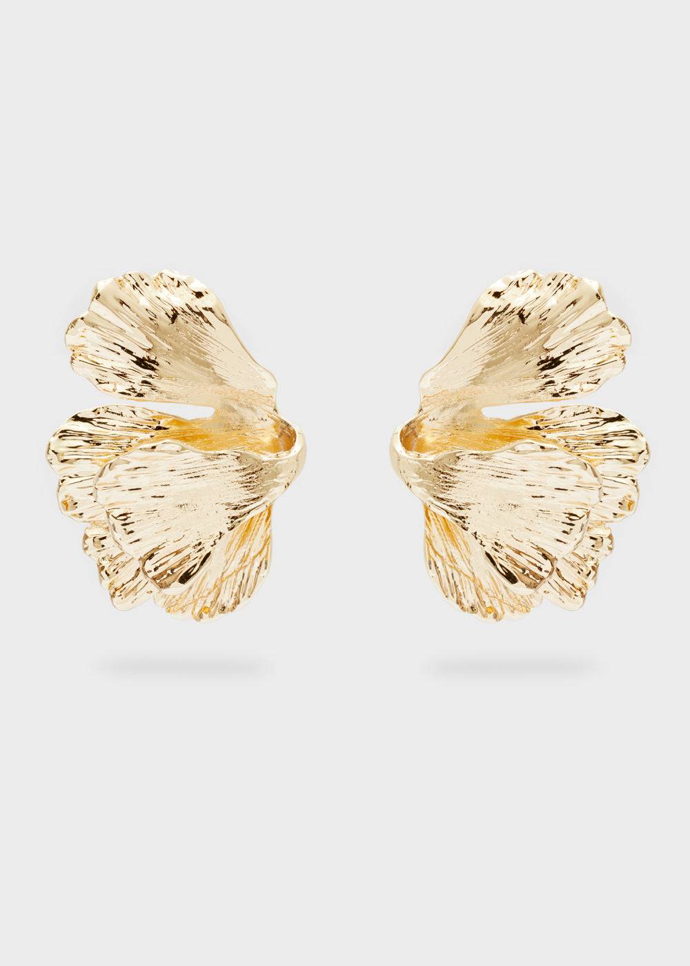 Nalí OVERSIZE LOBE EARRINGS IN GOLD Liquidazione