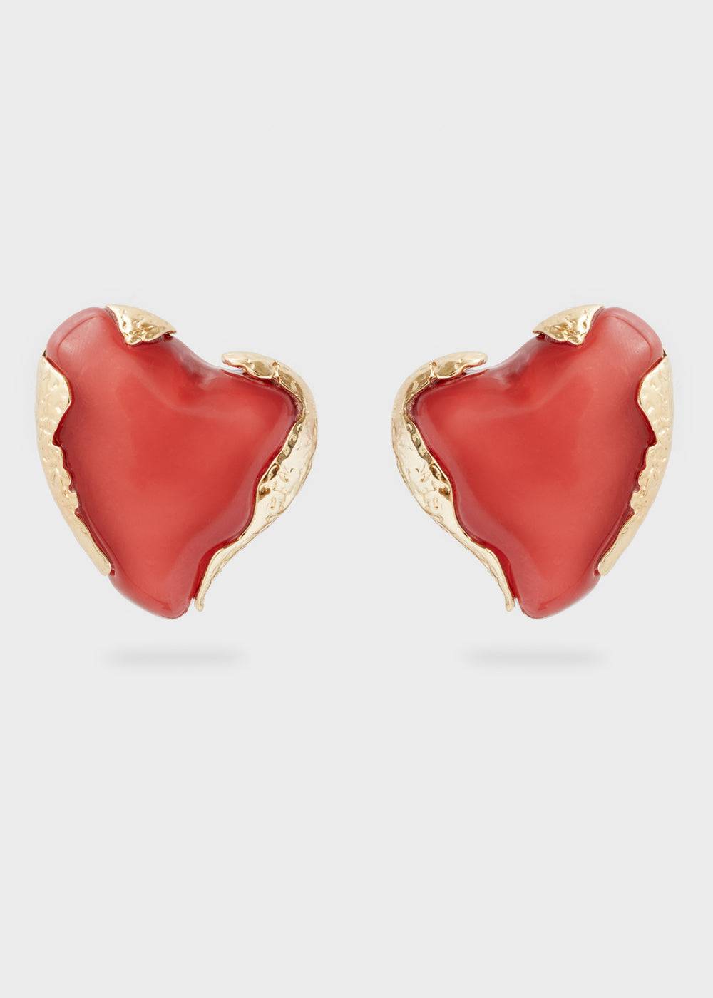 Nalí OVERSIZE HEART EARRINGS RED Sconti VIP
