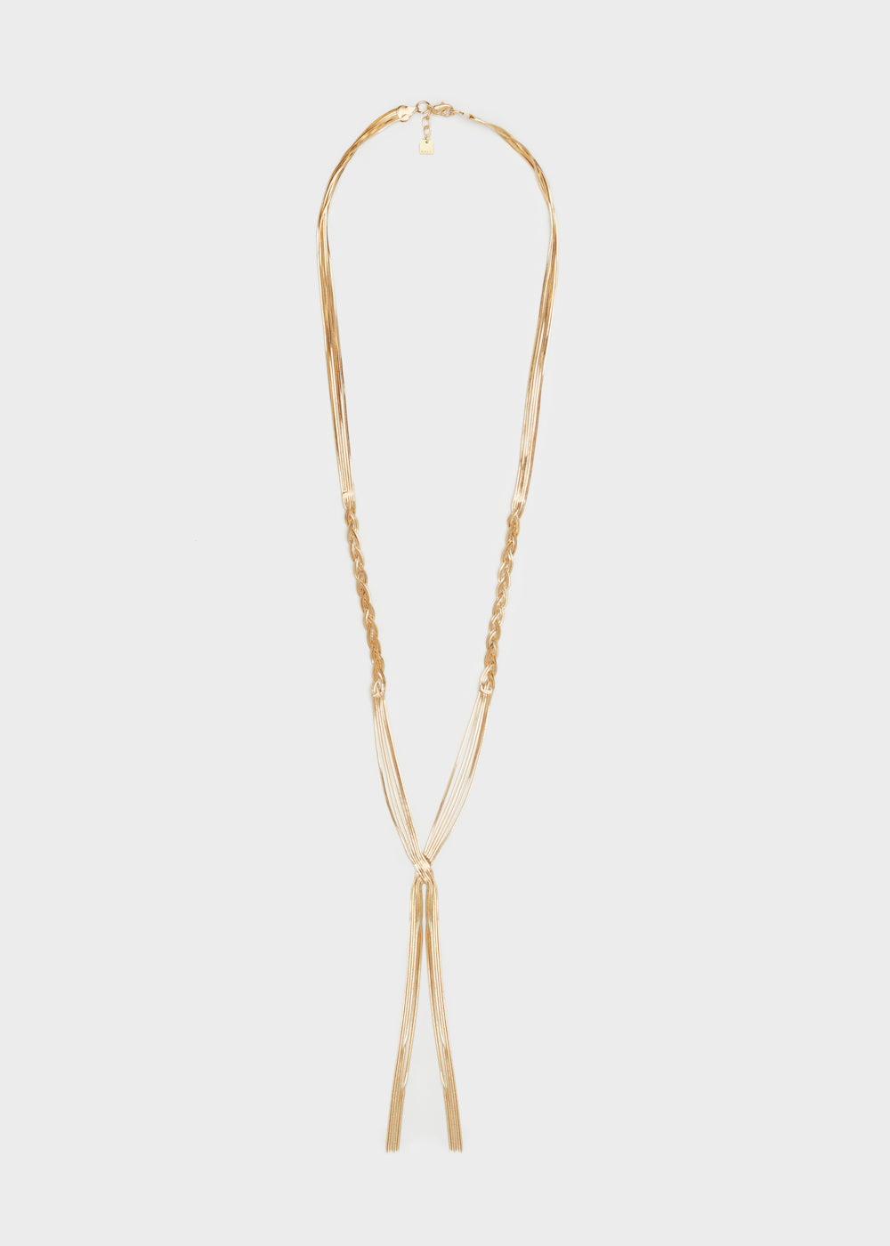 Nalí LONG BRAIDED NECKLACE IN GOLD ACQUISTA ORA