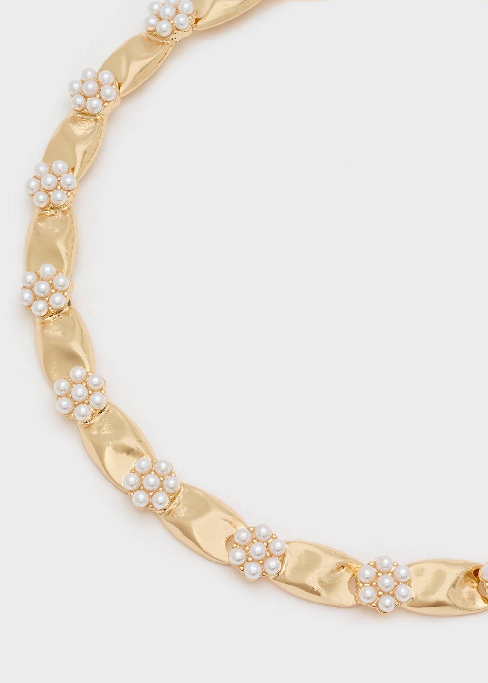 Nalí GOLD NECKLACE WITH WHITE PEARLS Solo un giorno rimasto