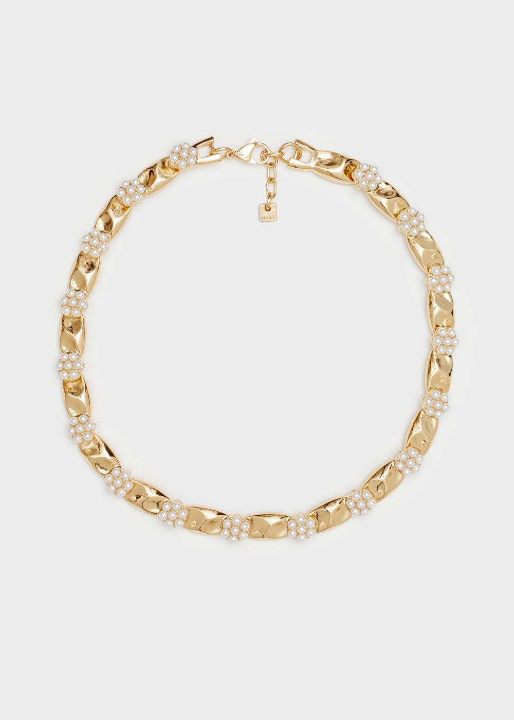 Nalí GOLD NECKLACE WITH WHITE PEARLS Solo un giorno rimasto