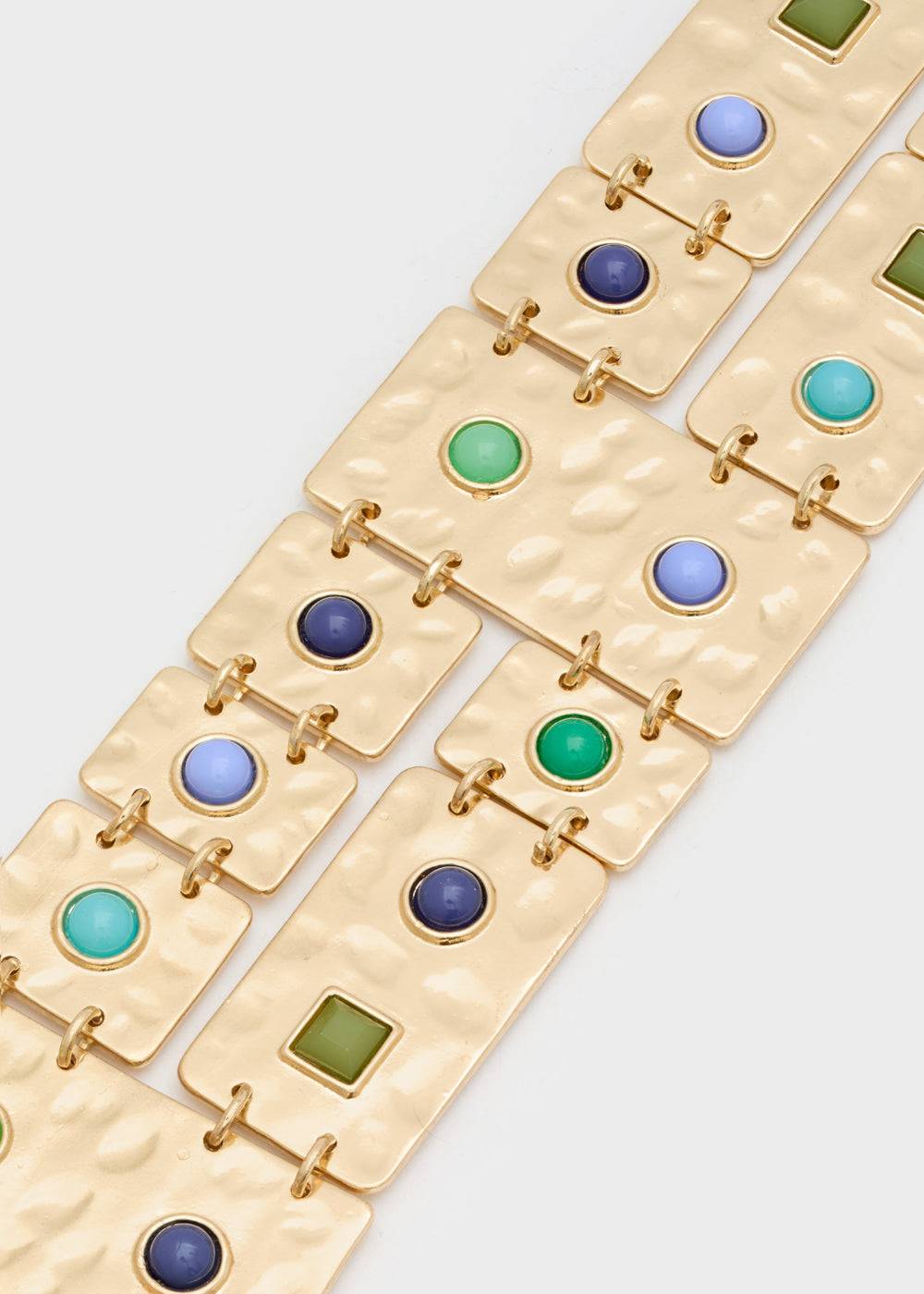 Nalí NECKLACE WITH BLUE AND GREEN STONES Super sconto