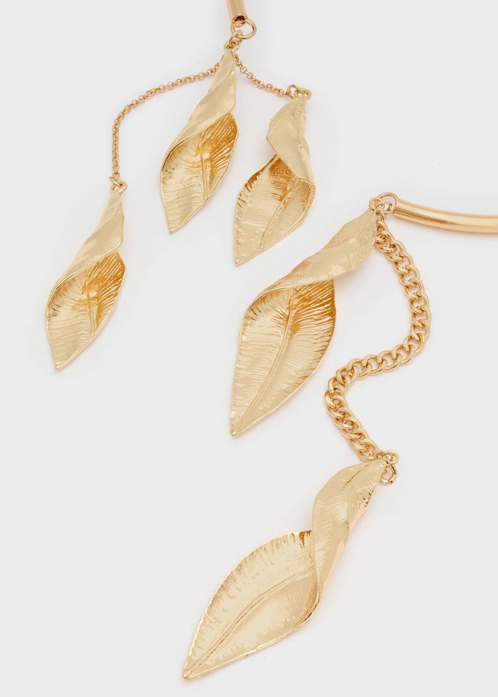 Nalí RIGID NECKLACE W/ GOLD LEAF PENDANT Officina
